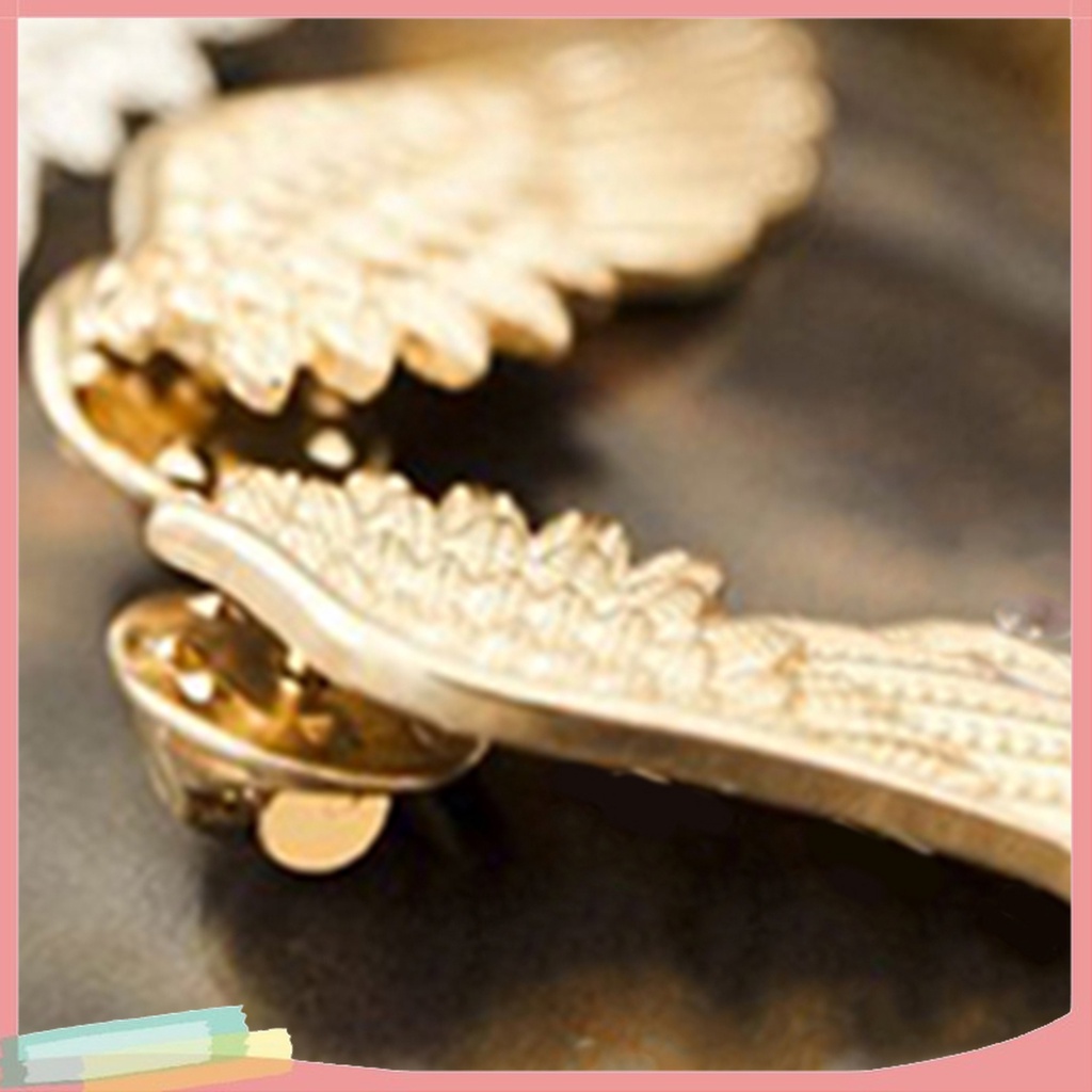 Bộ 2 Ghim Cài Áo Hình Đôi Cánh Đính Đá Lấp Lánh Thời Trang