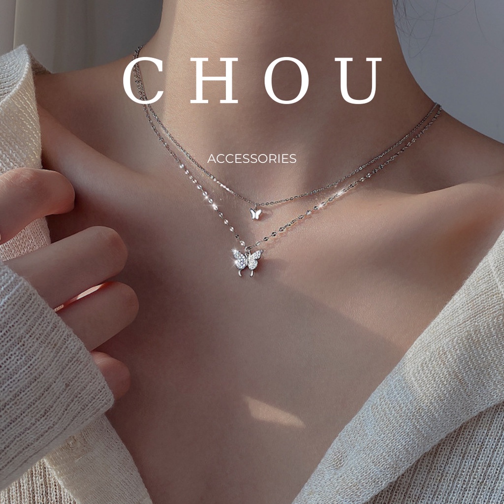 Dây Chuyền Mặt Hình Bướm | CHOU ACCESSORIES |