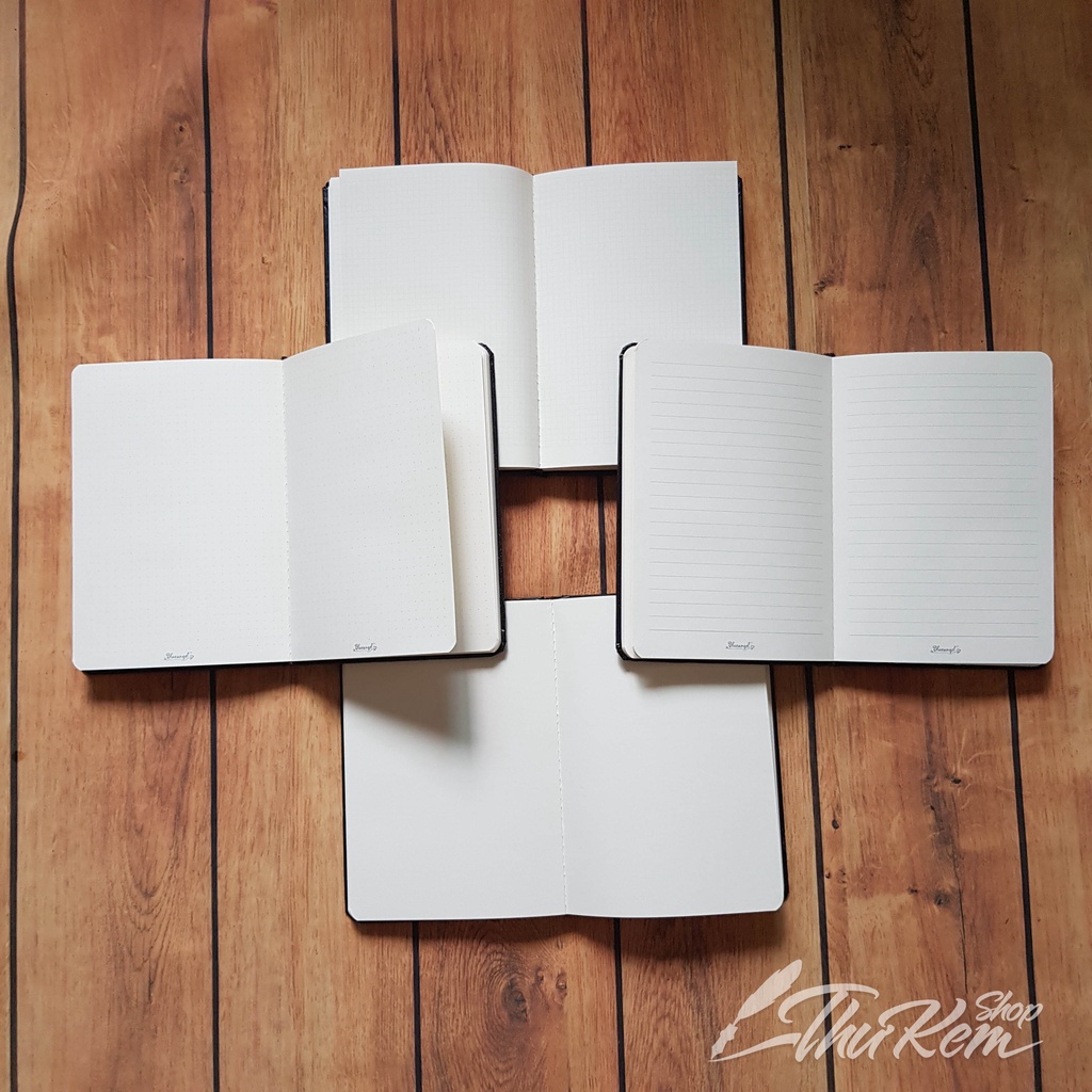 Sổ tay bìa cứng A5 ruột kẻ ngang/ chấm DOT/ trơn không dòng kẻ Blueangel BLA-KM