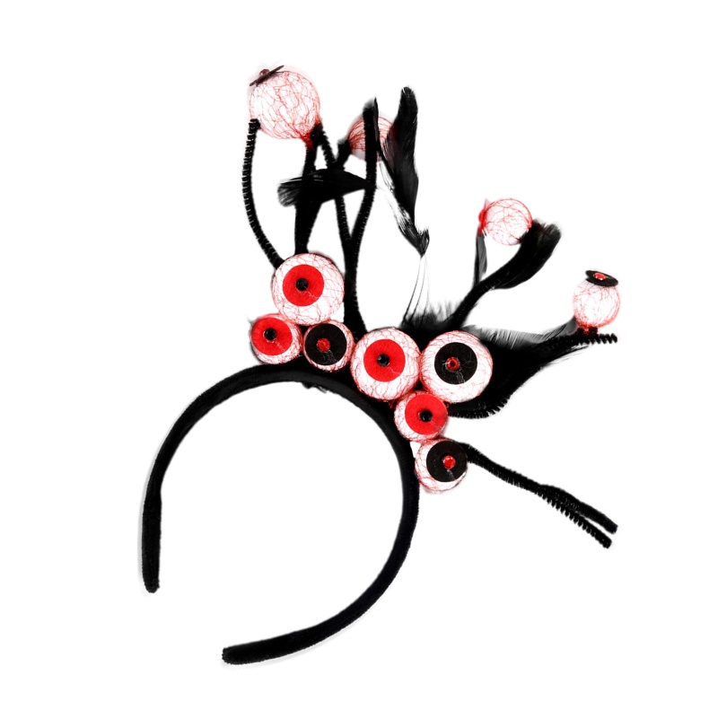 Băng Đô Cài Tóc Hình Đôi Mắt Máu Meth Dễ Phối Đồ Trang Trí Lễ Hội