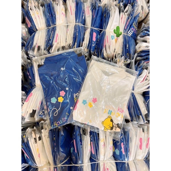 Set áo sơ mi in hình + quần legging ngố hàng zip đẹp pc