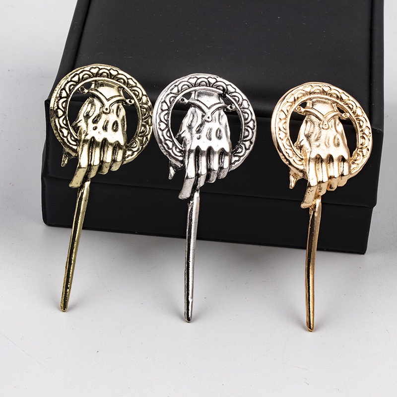 Ghim cài áo vest nam hình bàn tay thanh kiếm thiết kế độc đáo, lapel pin thời trang GH-348