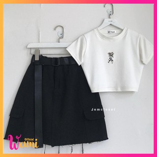 Chân váy ngắn kèm belt phong cách Hàn có thắt lưng YMOO - 3147 Wami.official
