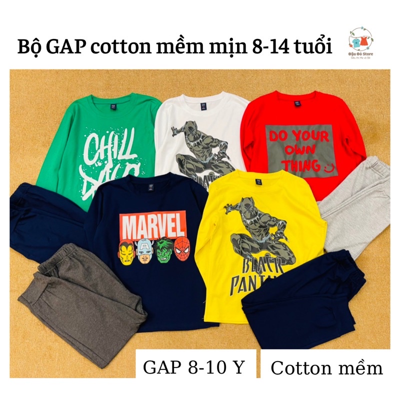 Bộ dài tay Bé Trai GAP size đại 8-14 tuổi (22-58kg) chất cotton mềm đẹp - GAP2