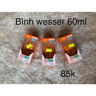 Bình Wesser Nano Silver cổ hẹp 60ml 0-3m