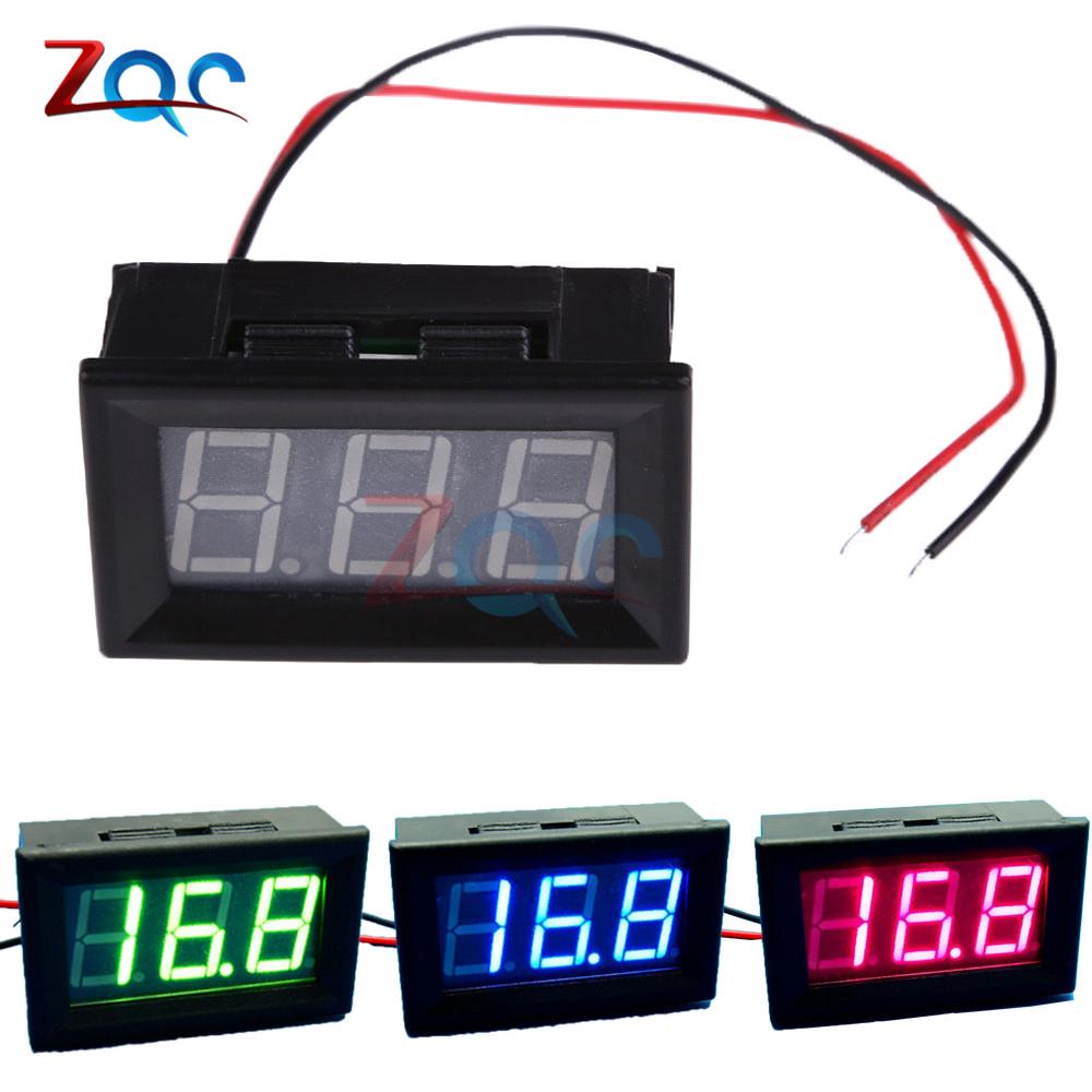 Dc vôn kế kỹ thuật số 2 dây 5v-120v 0.56 ''