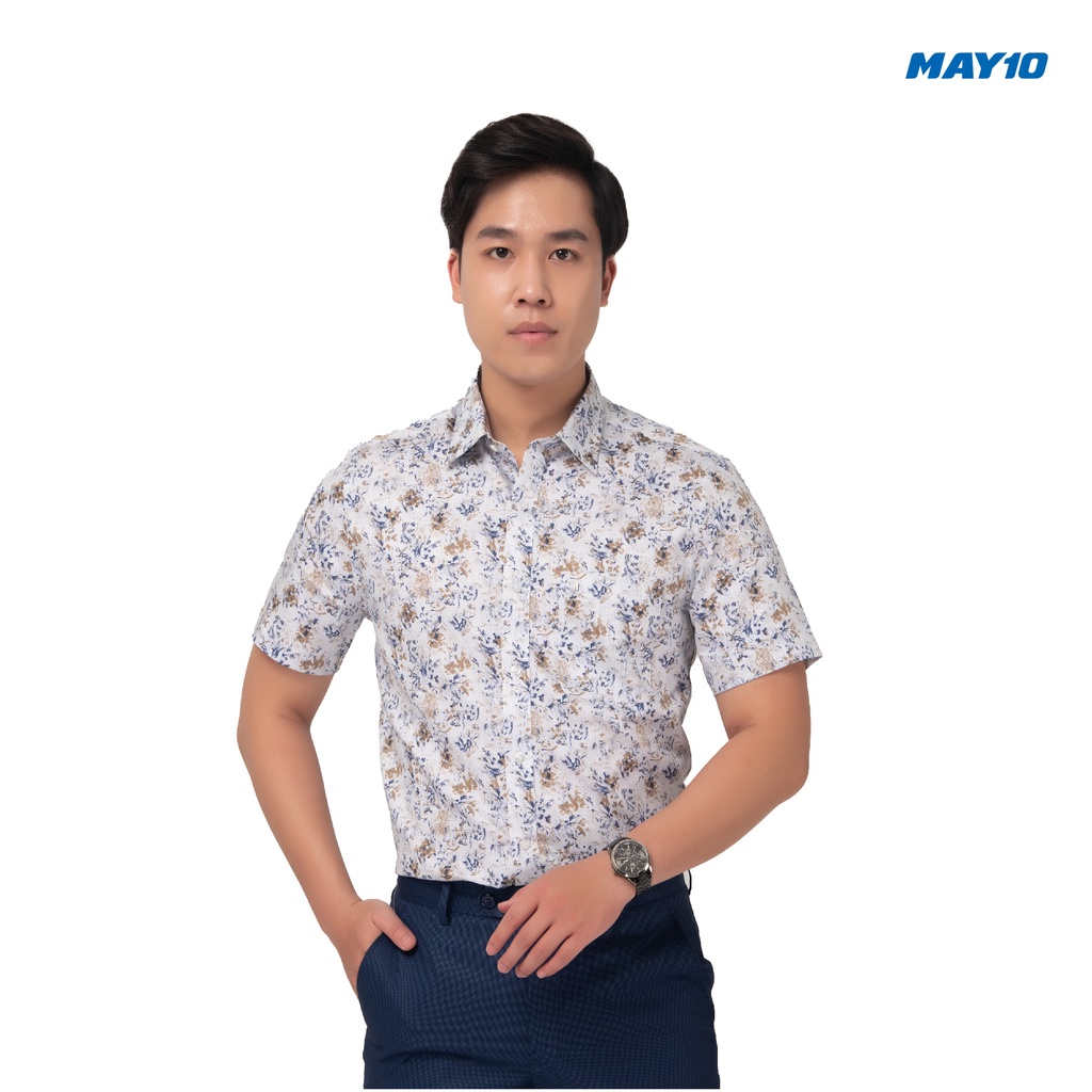 Áo sơ mi nam cộc tay dáng suông May 10 mã 010120003 màu AH239