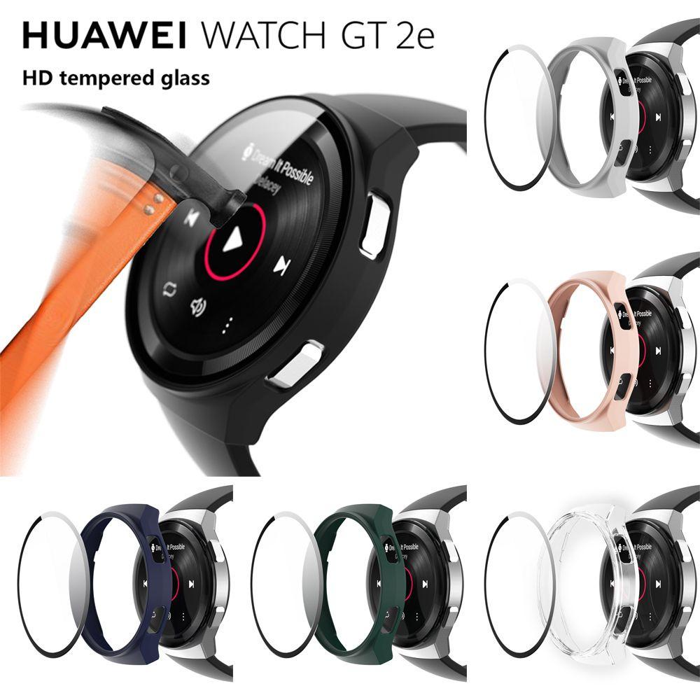 Ốp Bảo Vệ Mặt Đồng Hồ Bằng PC Cứng Nhám 9H Kèm Kính Cường Lực Cho HUAWEI WATCH GT 2e 46mm