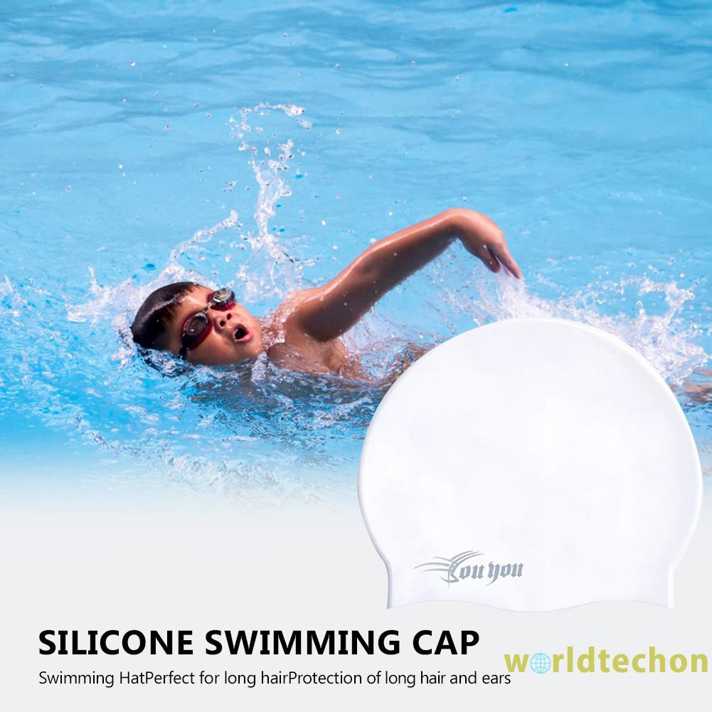 Mũ Bơi Silicon Chống Thấm Nước In Chữ