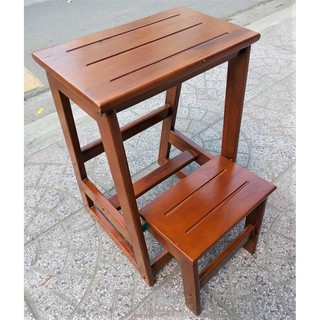 Ghế Gỗ 2 Tầng Cao 60cm Nhiều Màu Thắp Nhang, Rửa Chén, Chăm Sóc Nhà Cửa - Hàng VN Xuất Khẩu