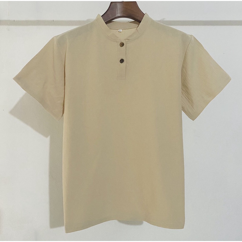 Áo Đũi Nam Cộc Tay Cổ Tàu, Chất Đũi Thái, Form Chuẩn Chất Đũi Cao Cấp Chống Nhăn Mặc Mát Lạnh