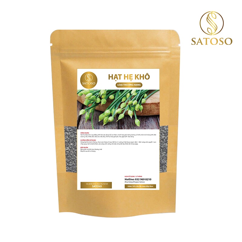 Hạt hẹ khô thượng hạng giúp bổ thận tráng dương SATOSO 1kg SA116