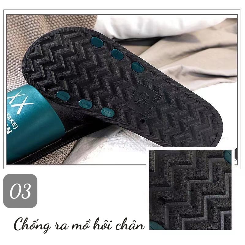 [Mã MASK2610K giảm 10K đơn từ 50K] Dép quai ngang nam mùa hè nhiều màu đế cao su chống mồ hôi êm nhẹ D-10