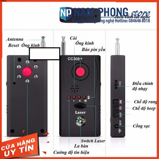 Máy phát hiện camera quay lén, nghe lén CC308