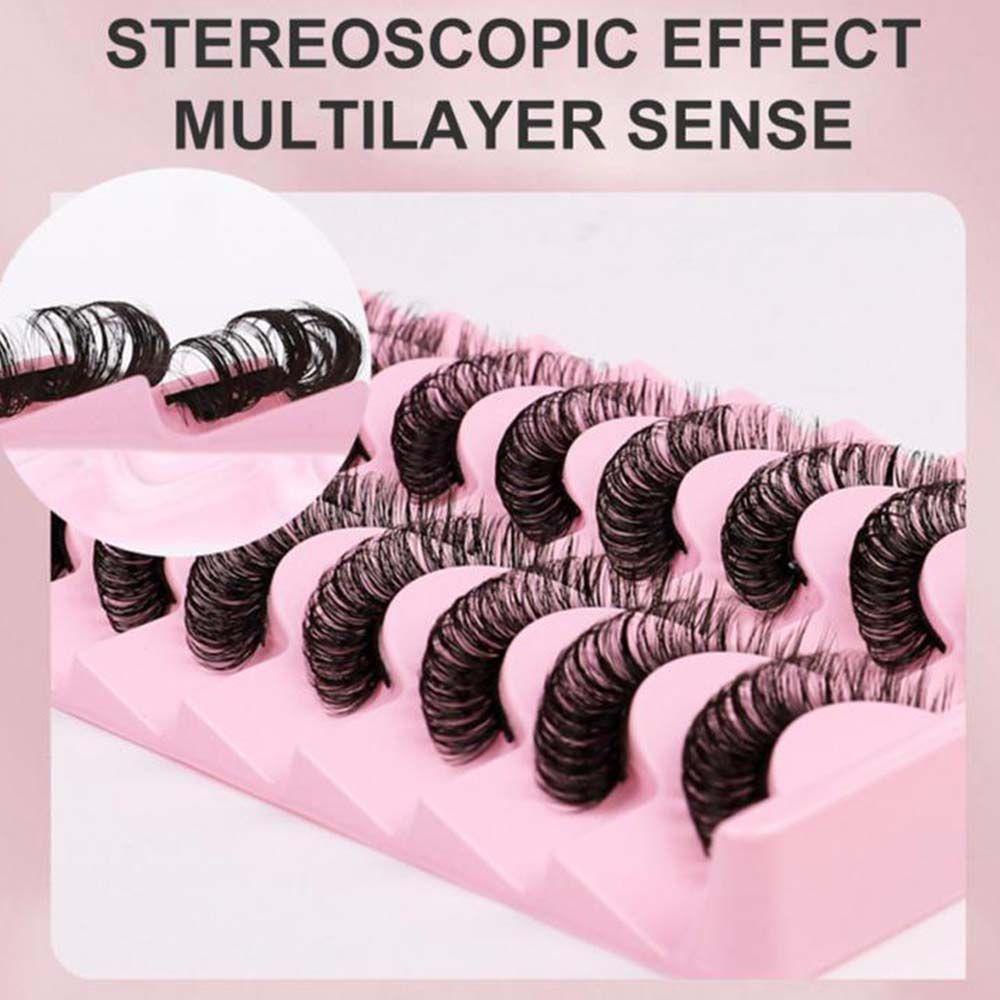 Bộ Lông Mi Giả 3D Bằng Lông Chồn Nhân Tạo Dài Có Thể Tái Sử Dụng