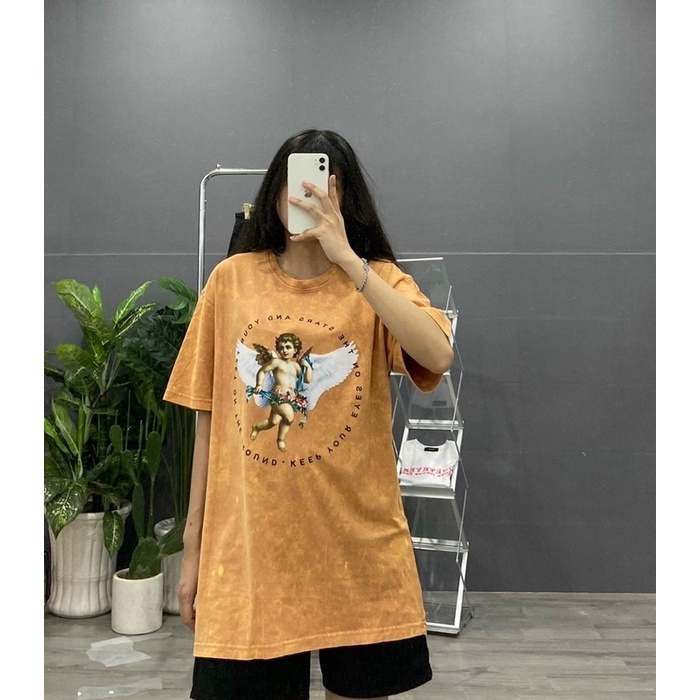 ÁO THUN TAY LỠ WASH FORM UNISEX NAM NỮ (hình chụp thật)