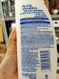 Dầu gội Head & Shoulders thái lan Sub Zero băng lạnh 450ml