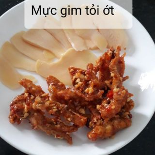[AN TOÀN, CHẤT LƯỢNG] Mực rim me, mực rim tỏi ớt nhà làm - ngon sạch không hoá chất Hũ 200g