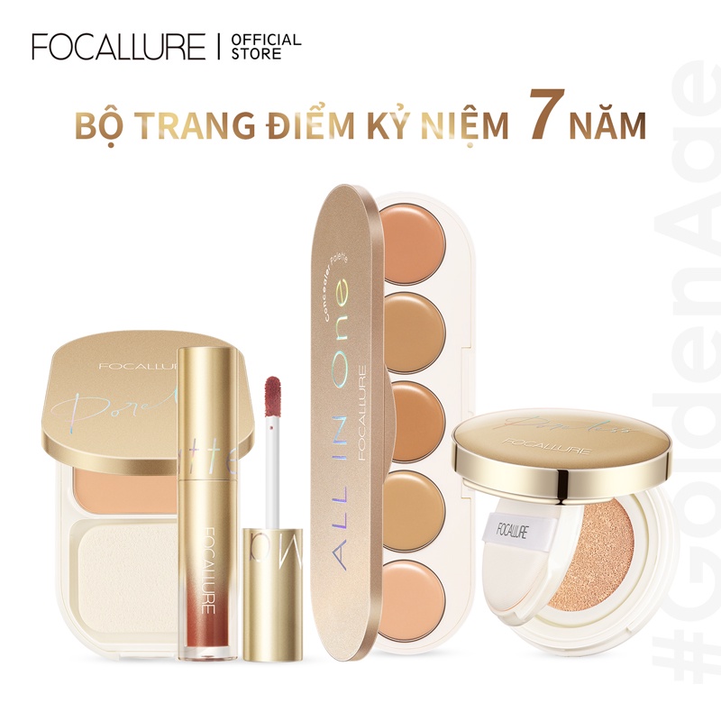 Bộ mỹ phẩm Focallure 7th trang điểm kiềm dầu nhanh khô che phủ toàn diện