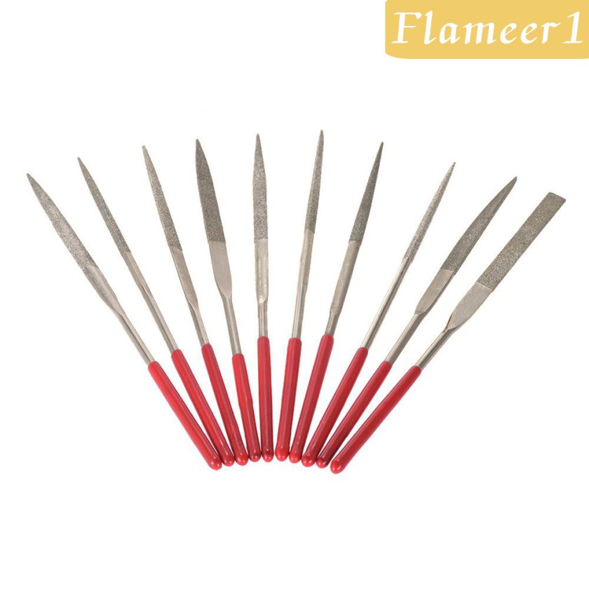 Set 1 / 10 Dụng Cụ Giũa Kim Loại Với Tay Cầm Mềm Mại