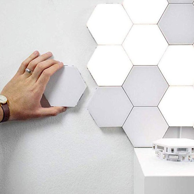 Đèn led 3D tổ ong cảm ứng gắn tường hình lục giác Let's Decor