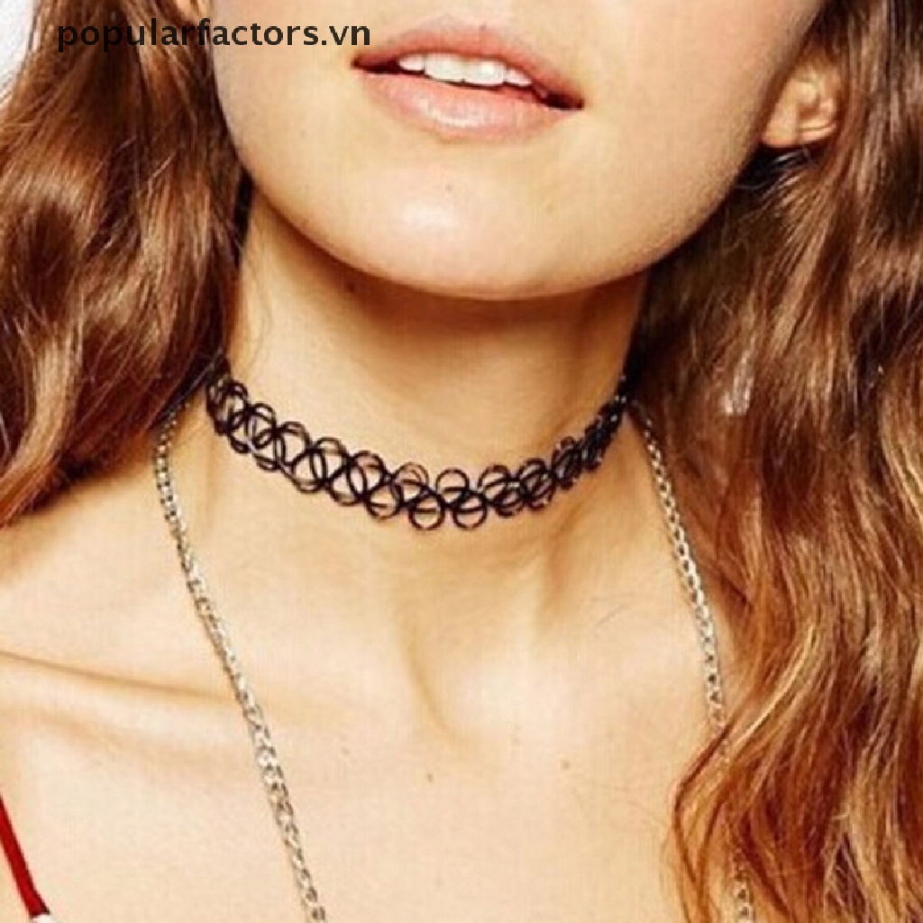 Vòng cổ choker co giãn thiết kế đơn giản thời trang cho nữ