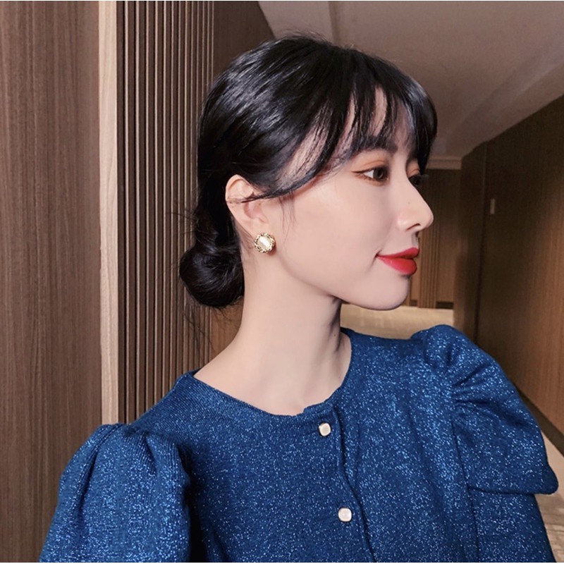 Khuyên tai nữ Nle đá tròn nổi bật