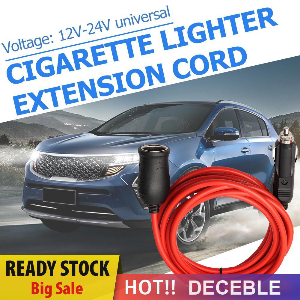 Dây ổ cắm cáp mở rộng dạng tẩu thuốc 12ft 24v 10a dành cho xe hơi