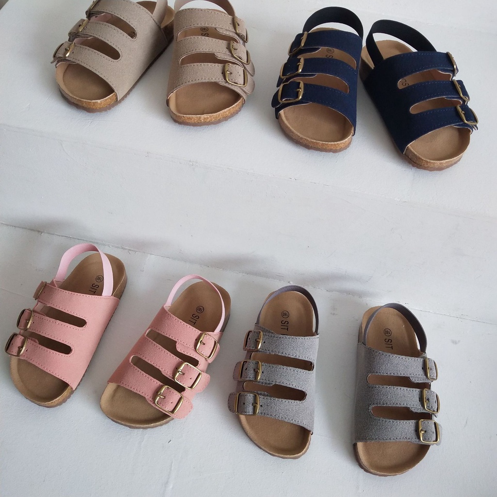 Dép Sandal Đế Mềm Khóa Kim Loại Màu Trơn Phong Cách Hàn Quốc al051