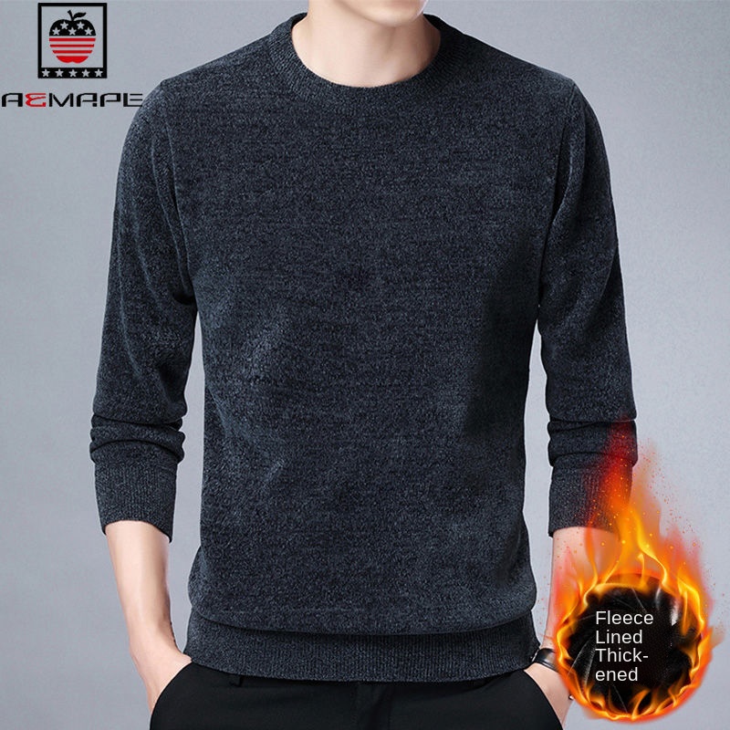 Áo Dệt Kim Vải Nhung Dày Thời Trang Mùa Đông Cho Nam Giới