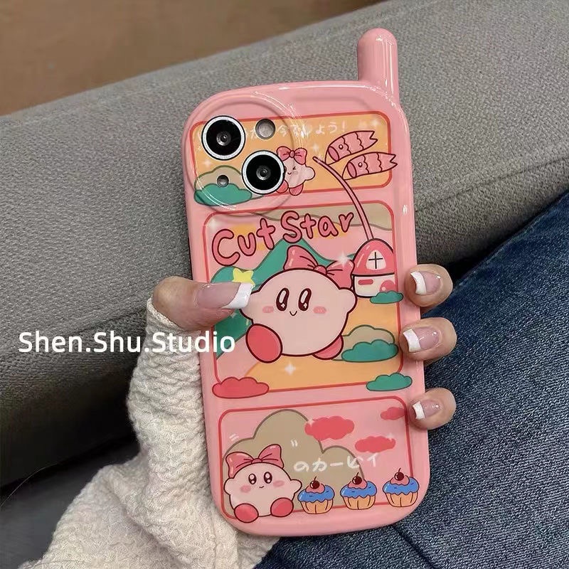 Ốp Điện Thoại Hình Kirby Hoạt Hình Cho iPhone 13 Pro Max 12 Pro Max 11 Pro Max 7 8 Plus SE 2020 Xs Max XR