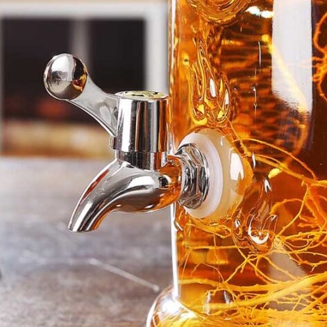 Bình Ngâm Rượu Đinh Lăng 10L 12L 15L  Trụ Rồng, Bình Thủy Tinh Sâm Ngâm Đinh Lăng Đẹp Có Vòi/Không Vòi