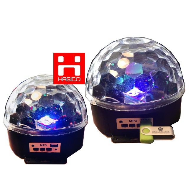 Bóng đèn LED hình cầu xoay nhiều màu cắm USB