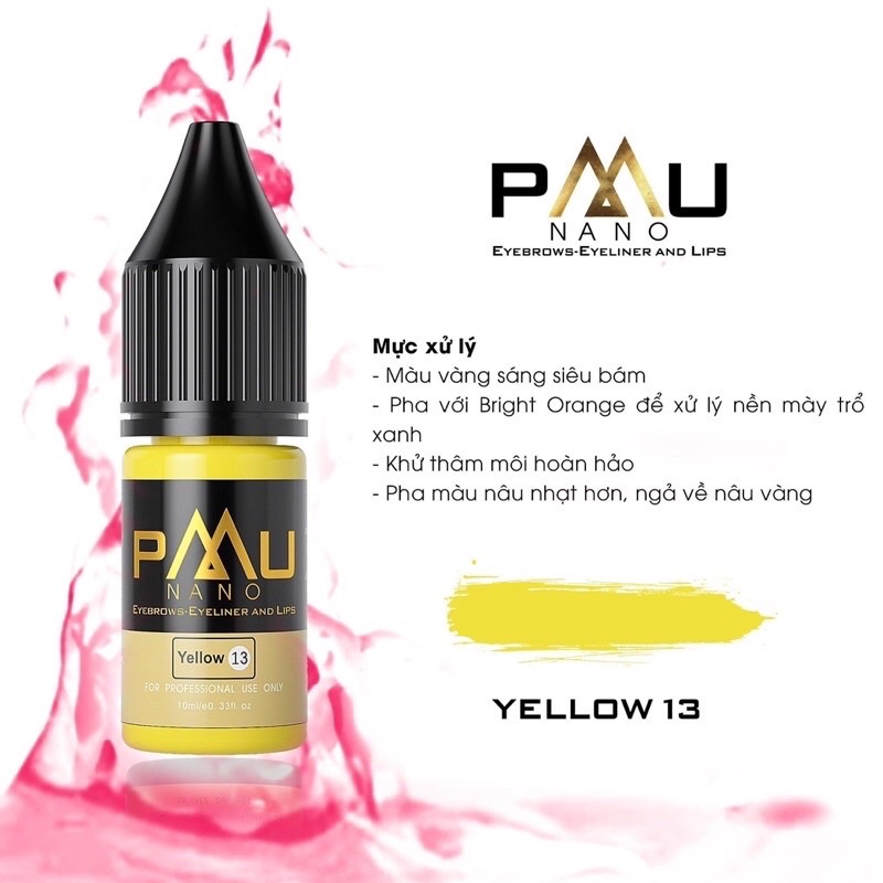 [CHÍNH HÃNG] Mực PMU Phun Xăm Mày Môi Mí, Size 3.3ml, Full 10ml