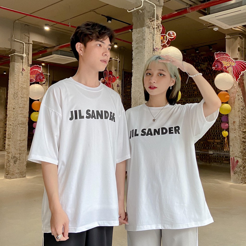 Áo thun local brand tay lỡ JIL SANDER , áo phông trắng cộc tay nam nữ unisex , Odin Clothing