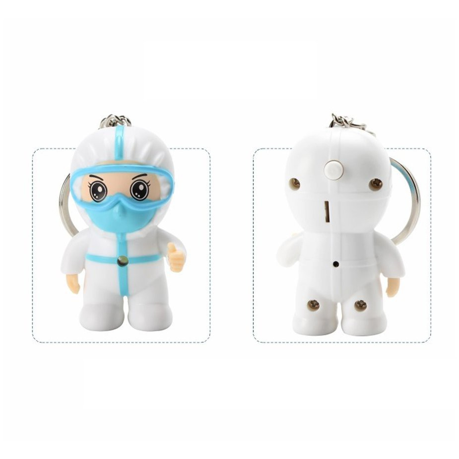 Anti-epidemic Souvenir White Angel Keychain Cartoon Nurse Keyring Pendant Toys