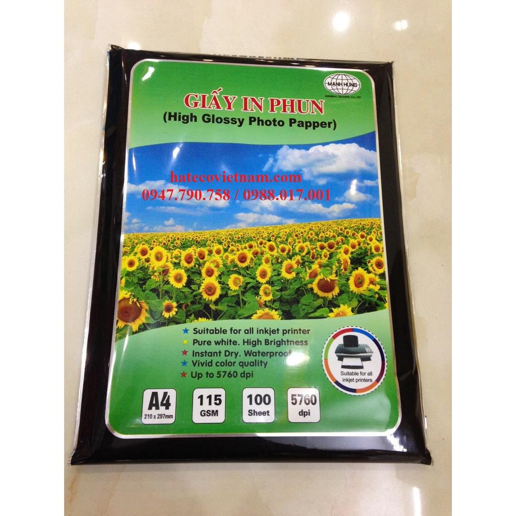 Giấy In Ảnh Bóng 1 Mặt A4 Mạnh Hưng- Độ Phân Giải Đều, Tái Hiện Được Nét In Sắc Sảo Rõ Ràng