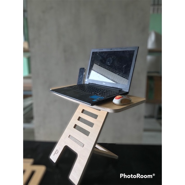 Bàn Làm Việc Đứng Thông Minh Gấp Gọn , Standing Desk LapTop Gỗ Plywood - FUJIwoodshop