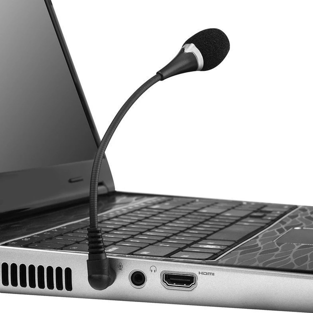 Micro không dây mini chống ồn giắc cắm 3.5mm linh hoạt cho PC Laptop Notebook