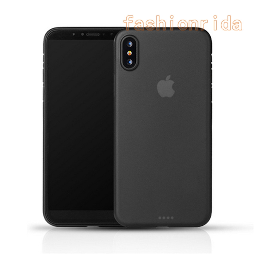 Ốp điện thoại nhựa PP dày 0.3mm màu đen bề mặt nhám cho IPhone X
