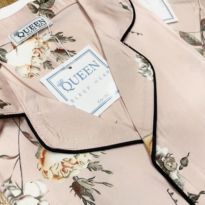 Pijama lụa EMBEAUTY đồ ngủ nữ, mặc nhà họa tiết tay cộc quần dài Latin cao cấp Freesize xinh xắn | BigBuy360 - bigbuy360.vn