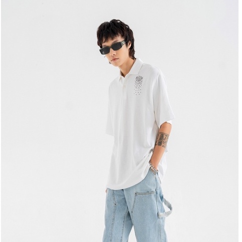 Áo Polo BOO Nam Dáng Oversize In Logo BOOLAAB