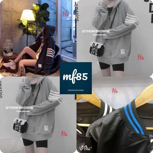 Áo Khoác Nỉ 3 Sọc Ngang Tay Mã 568💖Moonfashion85