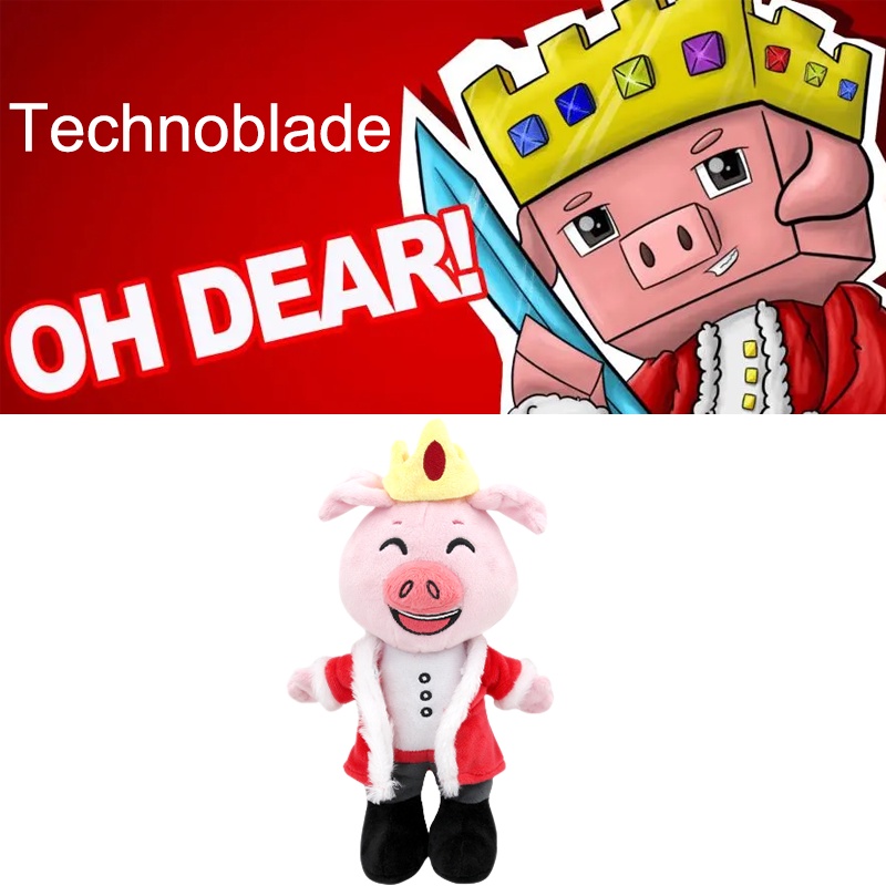 26cm Dream Smp Ranboo Technoblade Black and White Sheep Gối Nhồi Bông Hình Nhân Vật Anime Yootuz Giáng Sinh Cho Trẻ Em Gift
