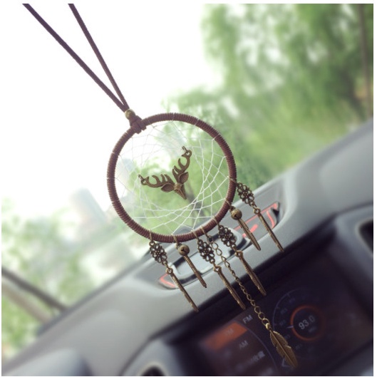 Mặt dây chuyền mặt dây chuyền handmade dreamcatcher trang trí ô tô và bàn làm việc,phòng ngủ