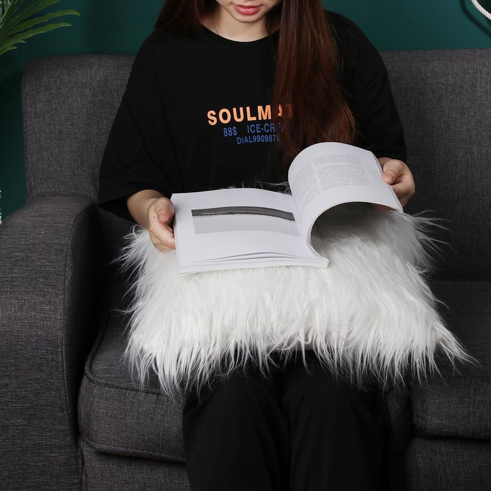 Vỏ Bọc Đệm Ghế Ngồi Xe Hơi / Giường Ngủ Phủ Lông Mềm Mại Trang Trí Nhà Cửa