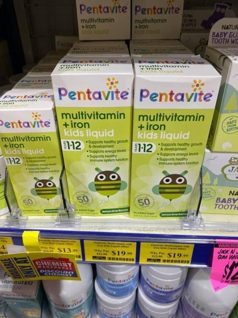Pentavite Multivitamin iron - Vitamin tổng hợp và sắt cho bé