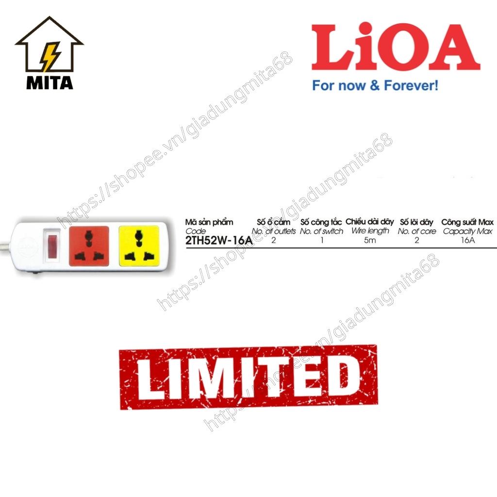 Ổ cắm điện LiOA đa năng 2 lỗ công suất lớn 16A(3520W) dây dài 5m - MITA