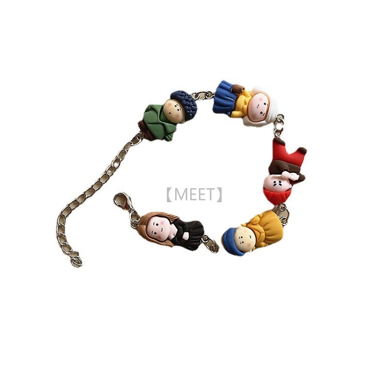 1 Vòng Tay Resin Hình Cô Gái Hoạt Hình 3D DIY