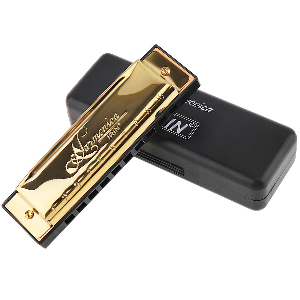 Kèn Harmonica 10 Lỗ 20 Tông Màu Xanh Dương